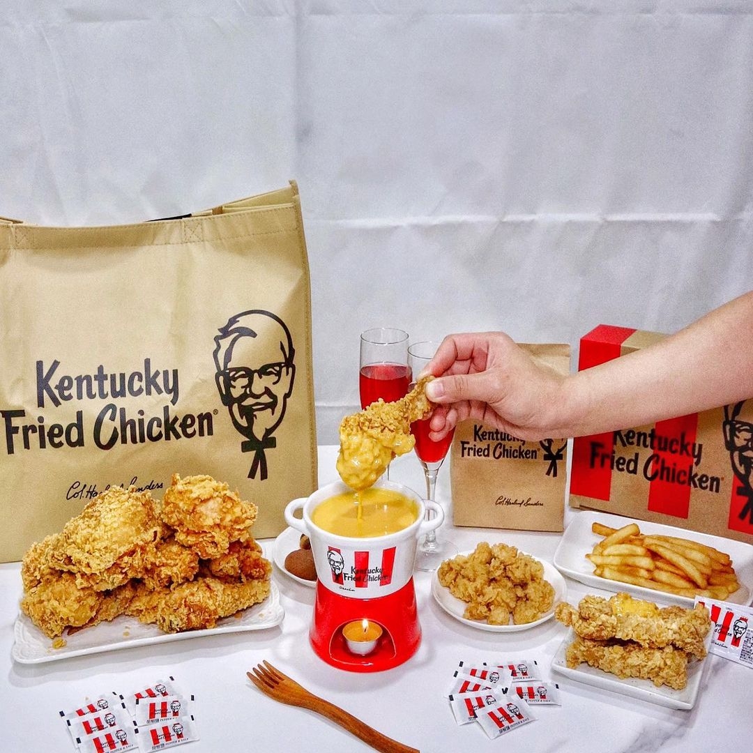 肯德基「炸雞起司鍋」示意圖（2021年套餐版本）