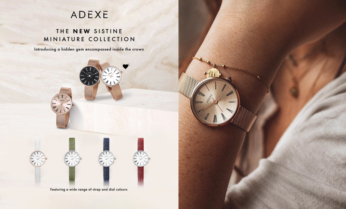 Mini Sistine 系列 | 錶冠特別镶嵌一顆黑水晶