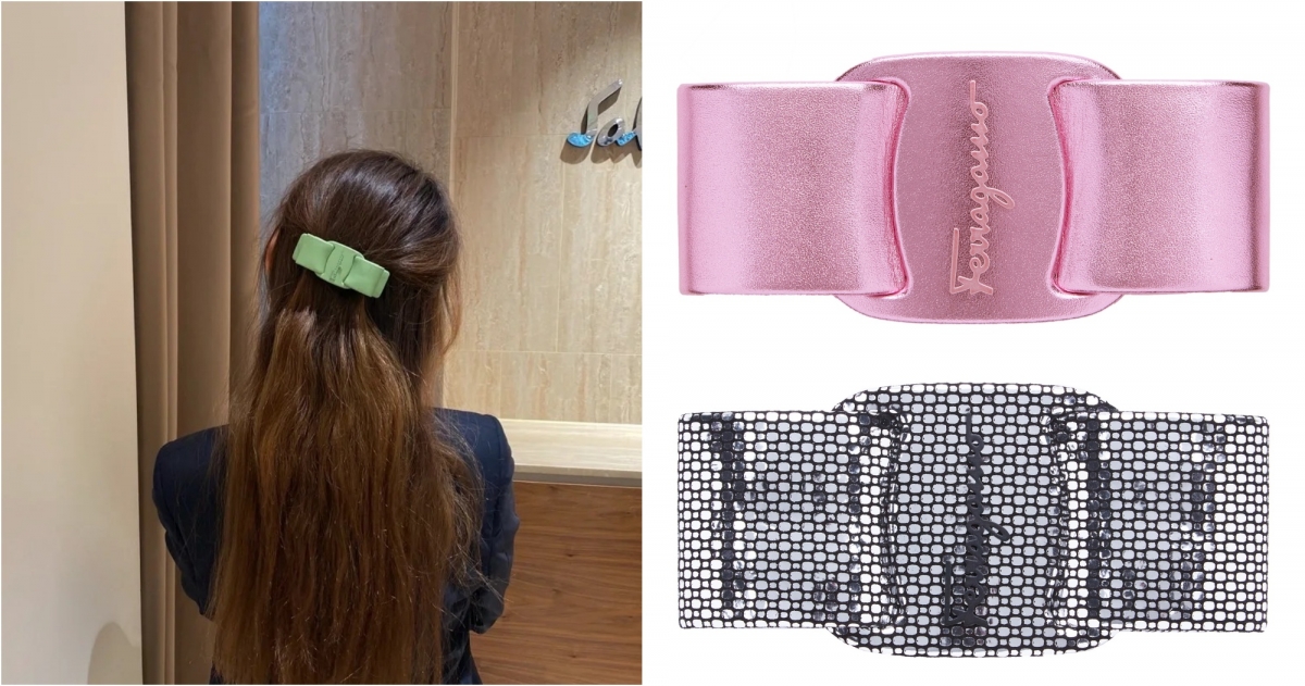 Ferragamo VIVA 皮革蝴蝶結髮飾，NT$9,900_VIVA 蝴蝶結髮飾，NT9900