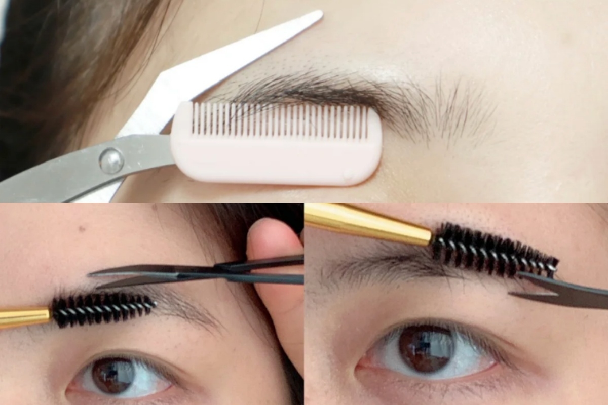 STEP 4：修剪過長眉毛