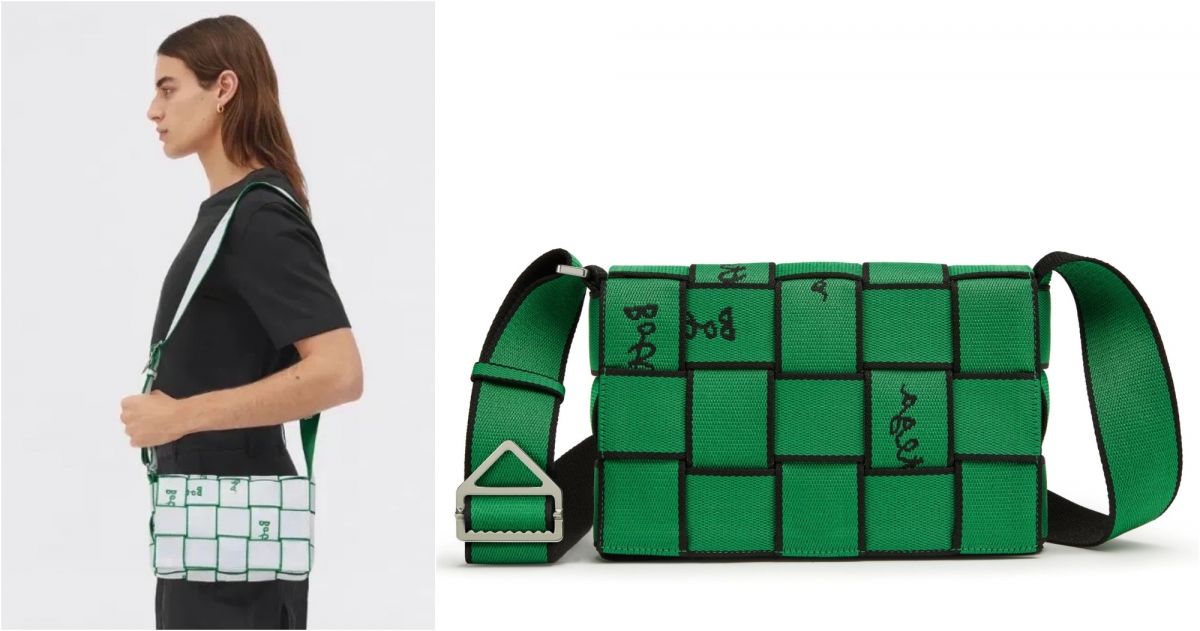 BOTTEGA VENETACASSETTE Webbing織帶材質Logo刺繡斜背包,NT$79,700
