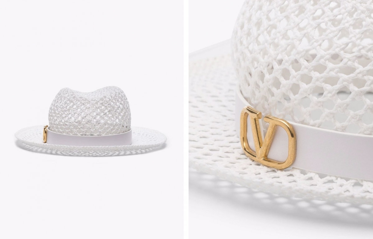 Valentino 純白草帽，約NT$25,400元
