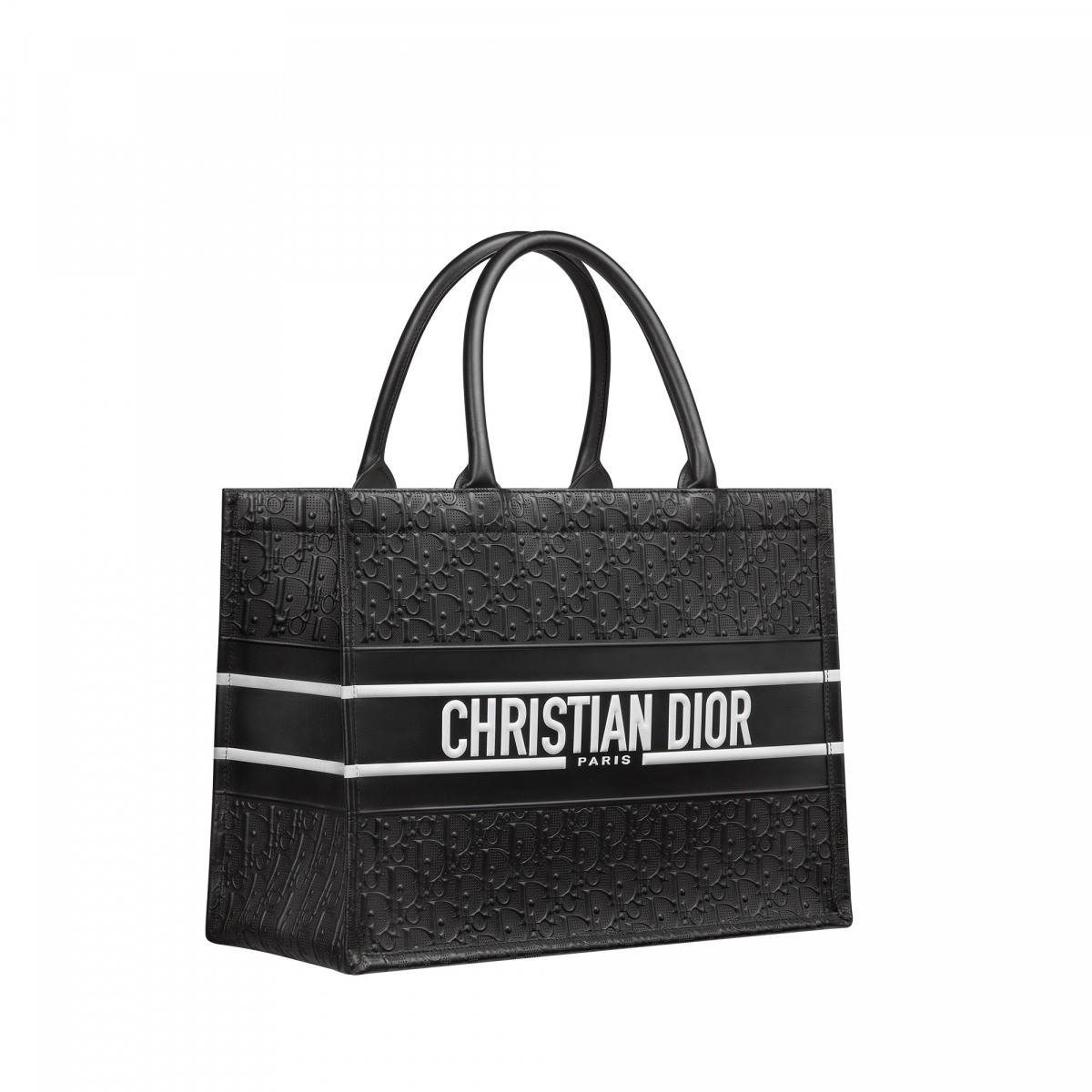 Dior Book 黑色 Oblique 壓紋小牛皮中型托特包,NT$125,000