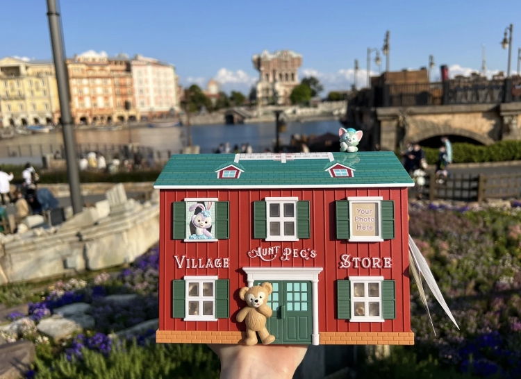 達菲熊紅房子爆米花桶