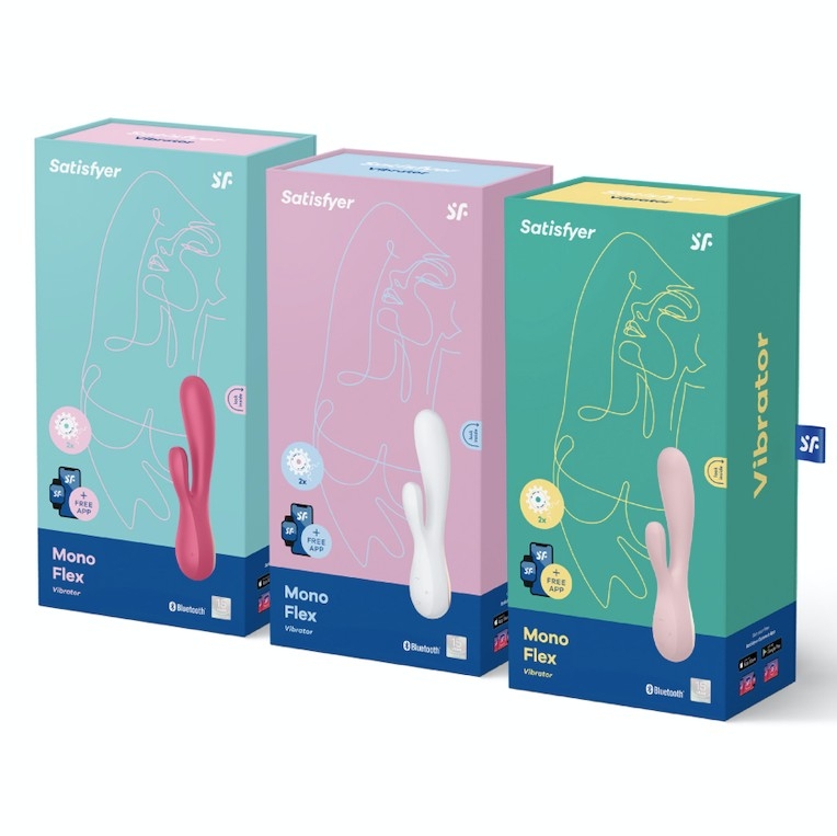 Mono Flex智能兔耳雙馬達按摩棒 (紅 、白、玫瑰粉 三色) $2,090