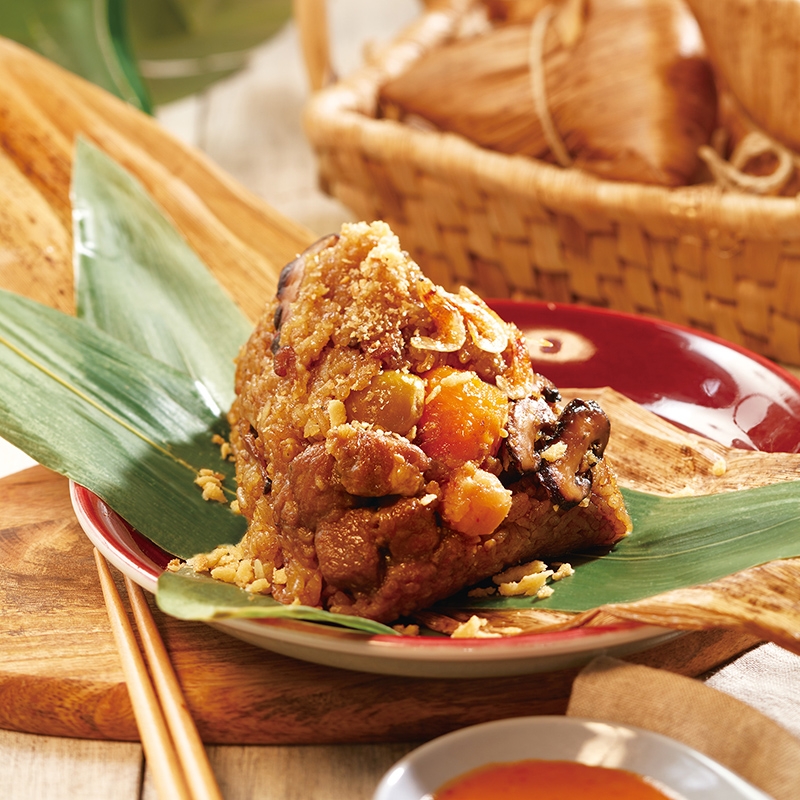 招牌冠軍粽「泰式蝦醬肉粽」