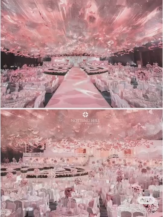 粉紅婚禮佈置