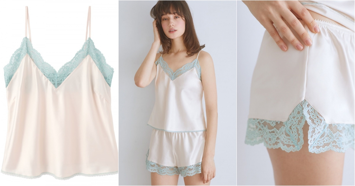 PEACH JOHN唯美詮釋蕾絲細肩帶睡衣，NT$890_唯美詮釋蕾絲睡褲， NT$790 