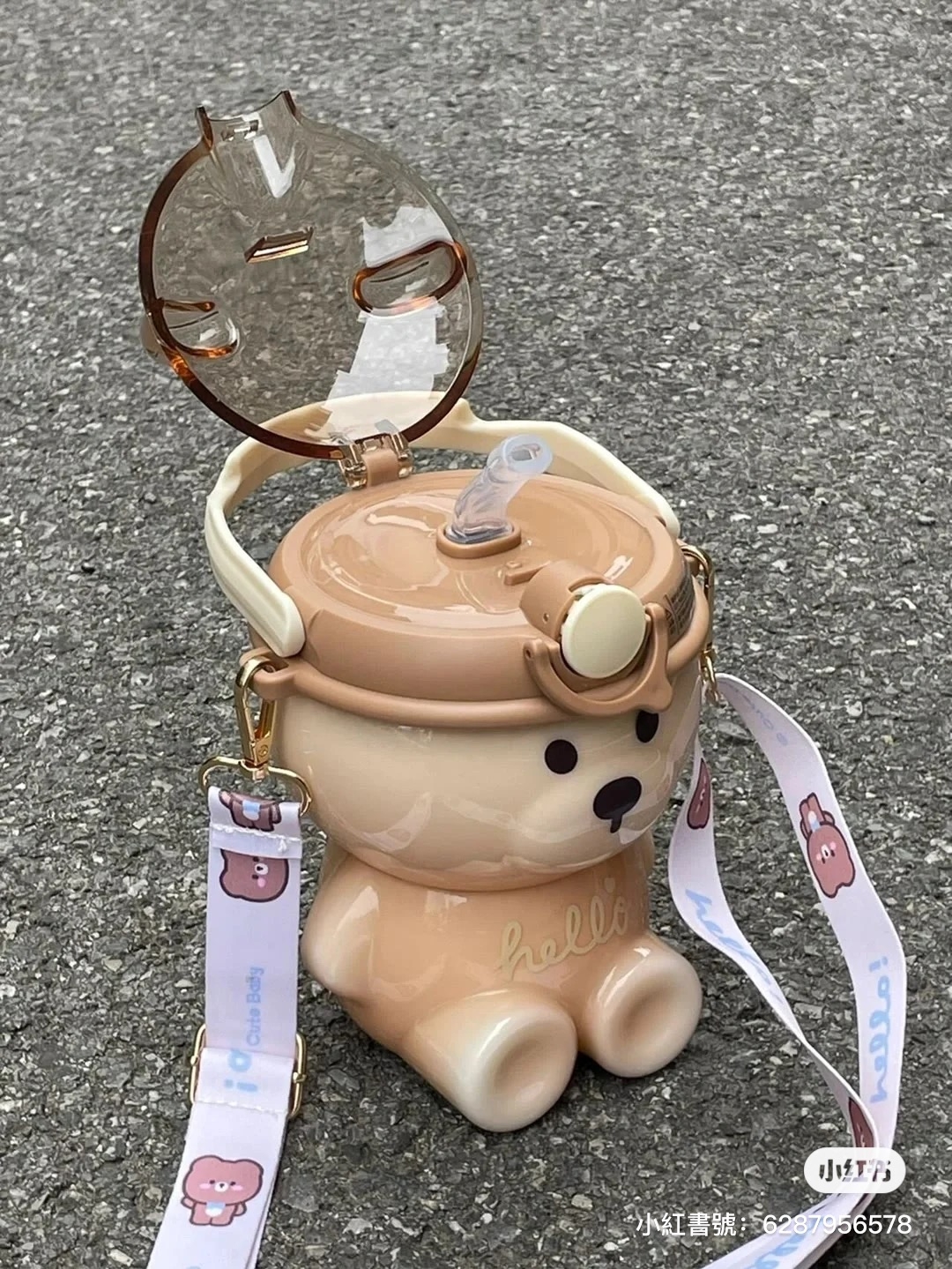 泰迪熊熊壺吸管