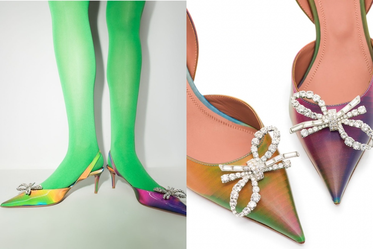 Amina Muaddi Rosie 60mm leather pumps