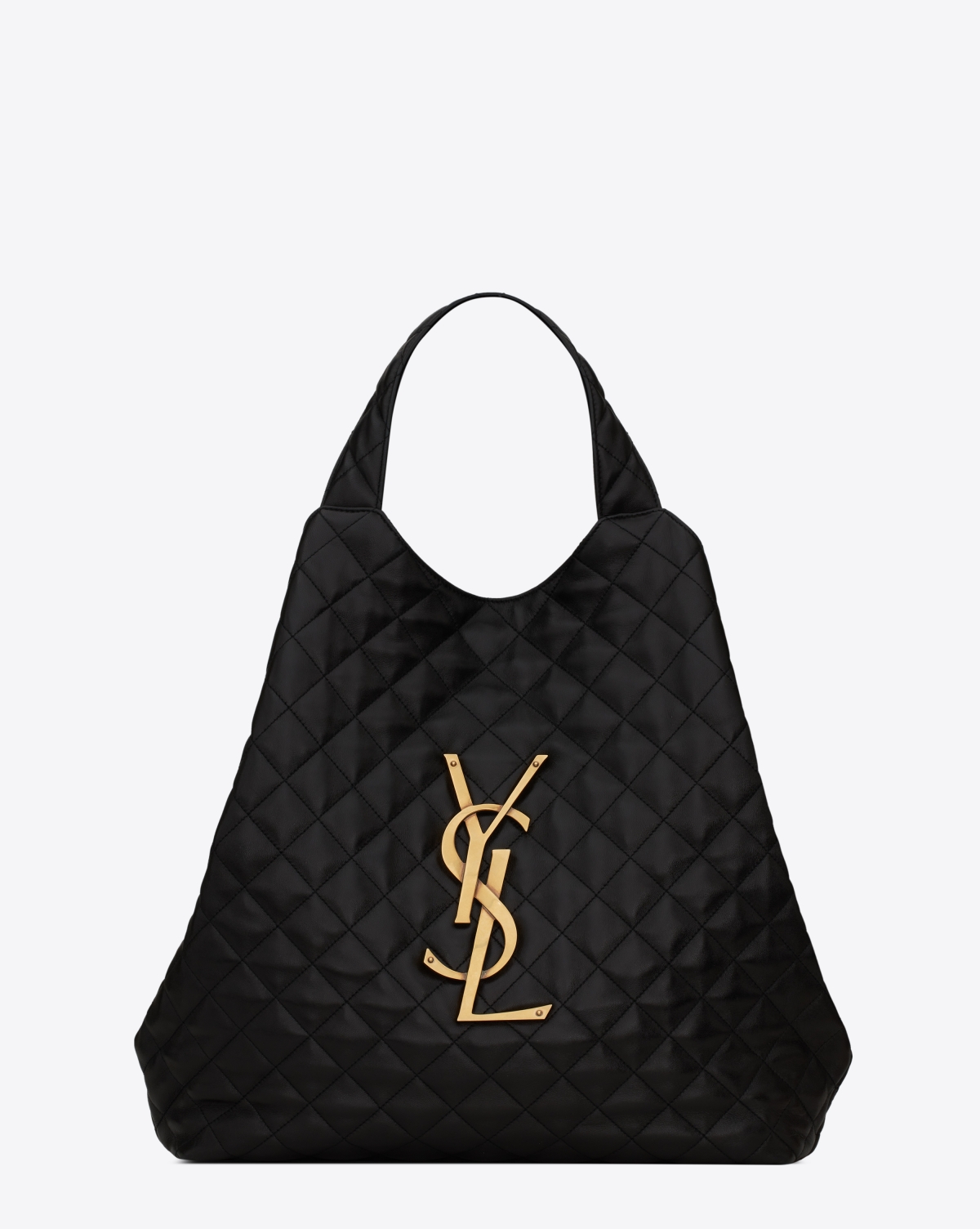 SAINT LAURENT ICARE MAXI 黑色YSL LOGO大型購物袋
