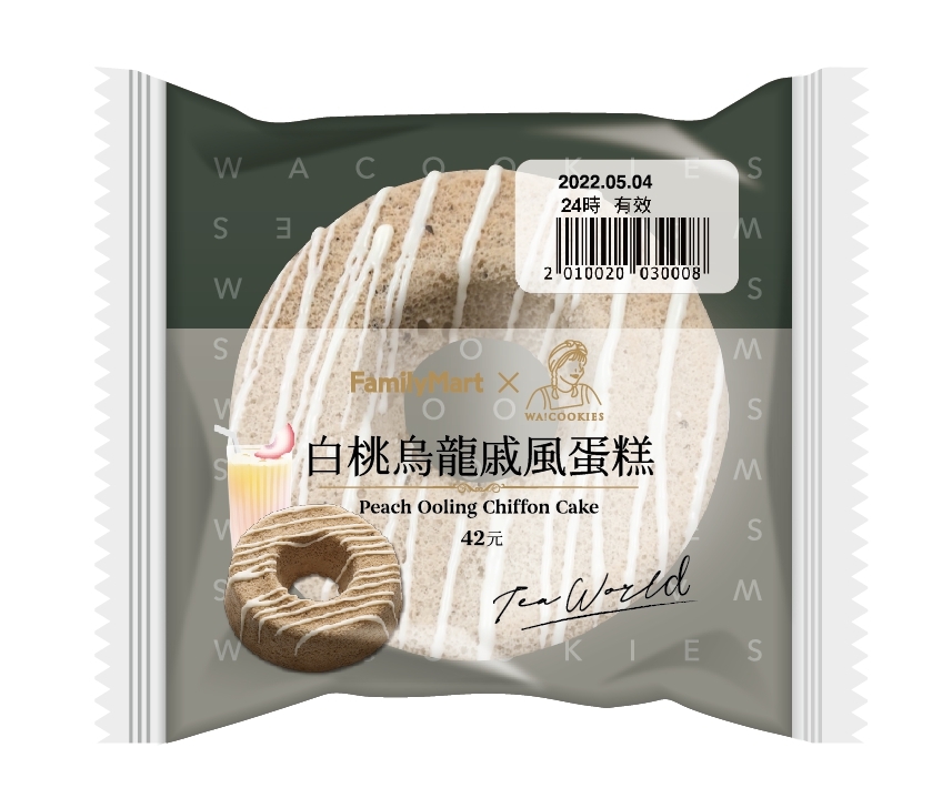 全家✕ WA!COOKIES 白桃烏龍戚風蛋糕