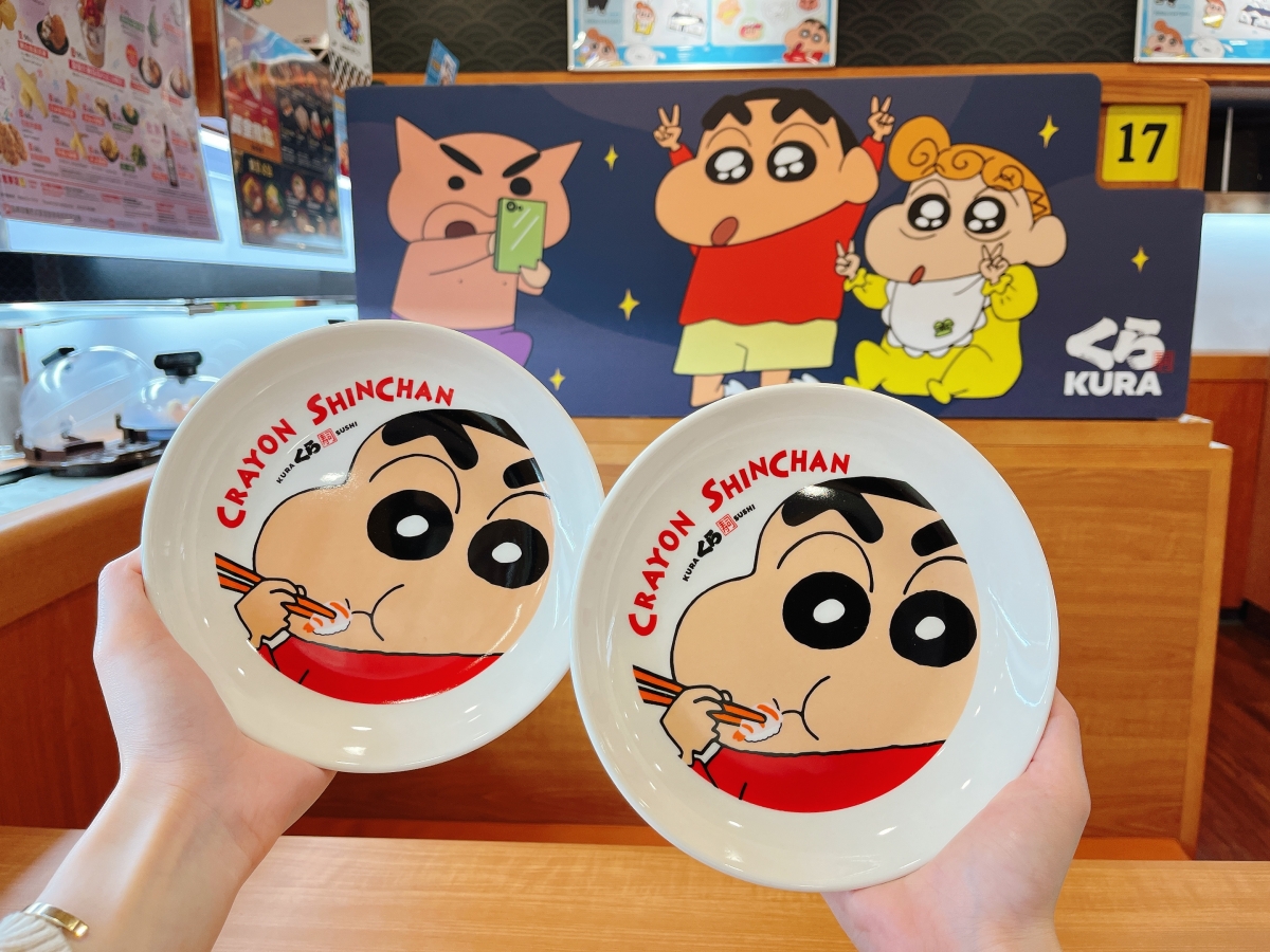 藏壽司Ｘ蠟筆小新「小新圓形餐盤」