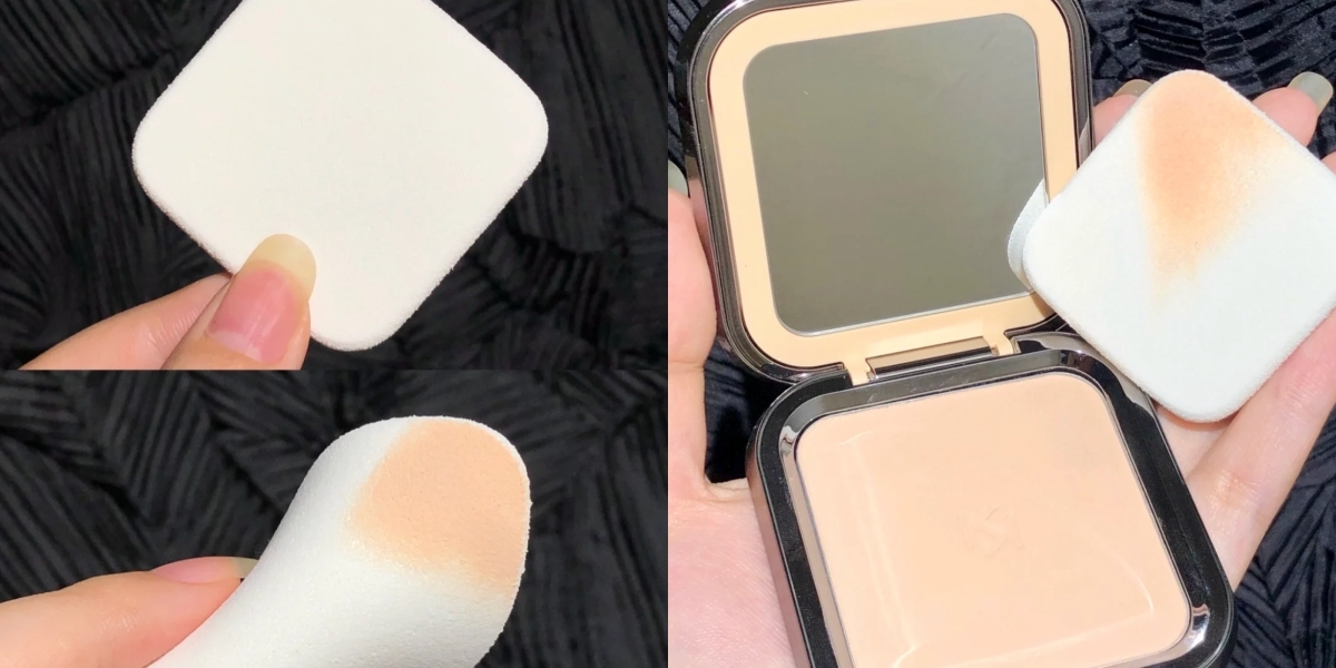 正確粉餅用法3：粉餅溼用、分區「乾濕固定」