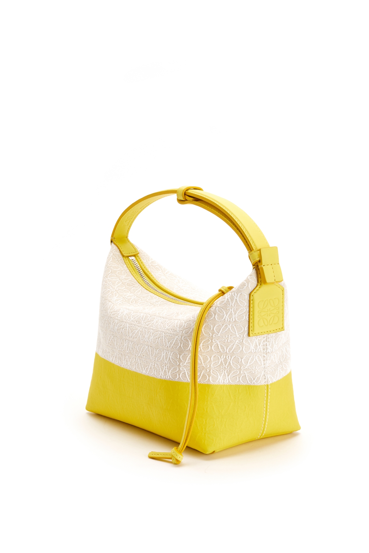 LOEWE CUBI 檸檬黃帆布小號肩背提包,NT$43,000