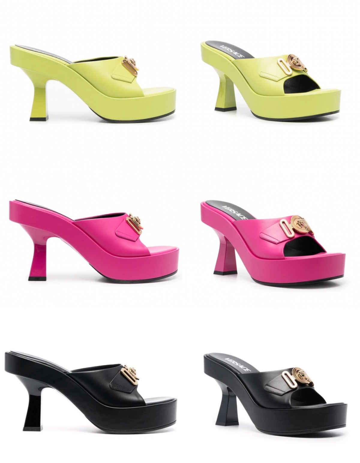 Versace Medusa platform mules