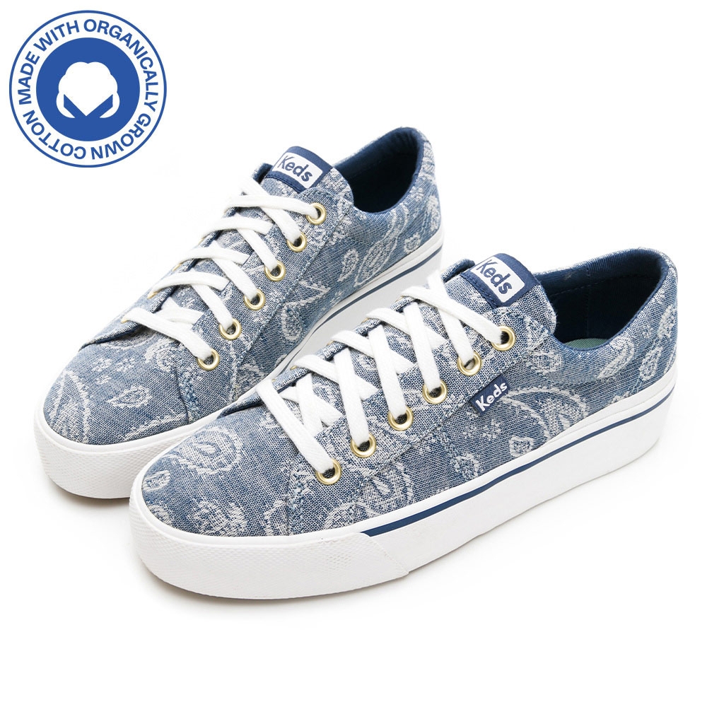 Keds JUMP KICK DUO 變形蟲印花有機棉厚底鞋，NT$2,690