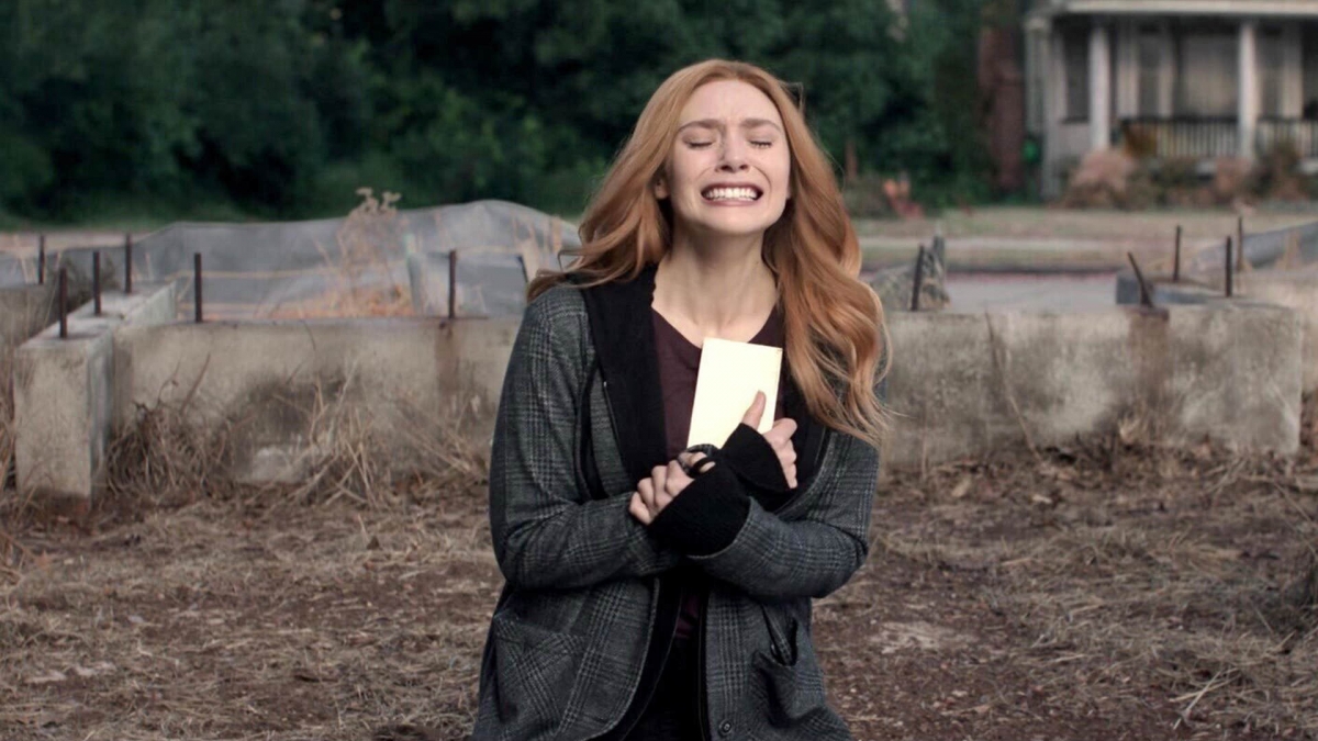 《汪達幻視》汪達難以承受愛人已死亡的心碎場面