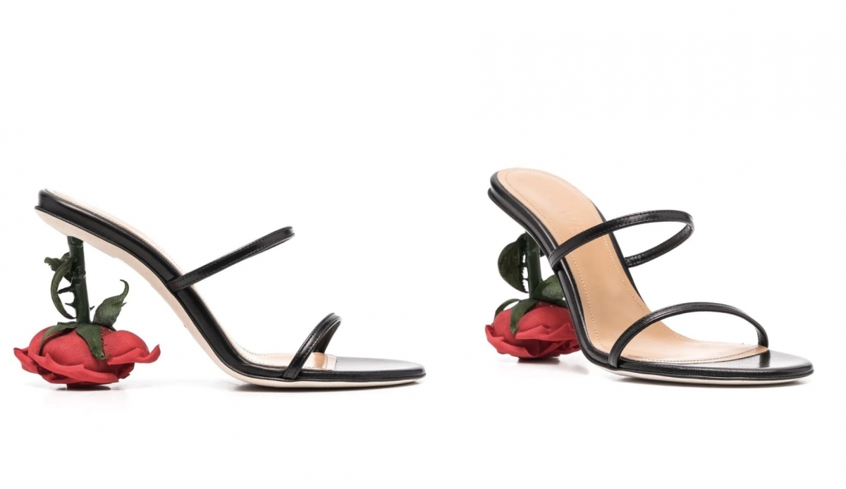 LOEWE rose-heel sandals