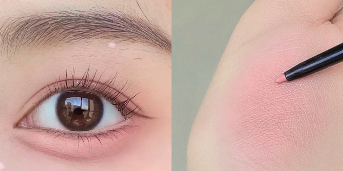 反向臥蠶畫法STEP3:提亮色增加臥蠶飽滿度