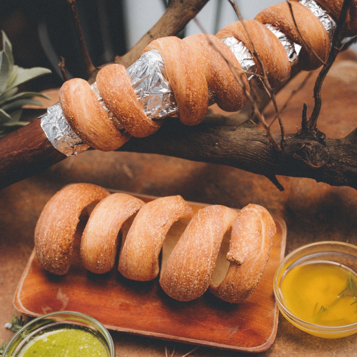 工作人員會教你烤麵包