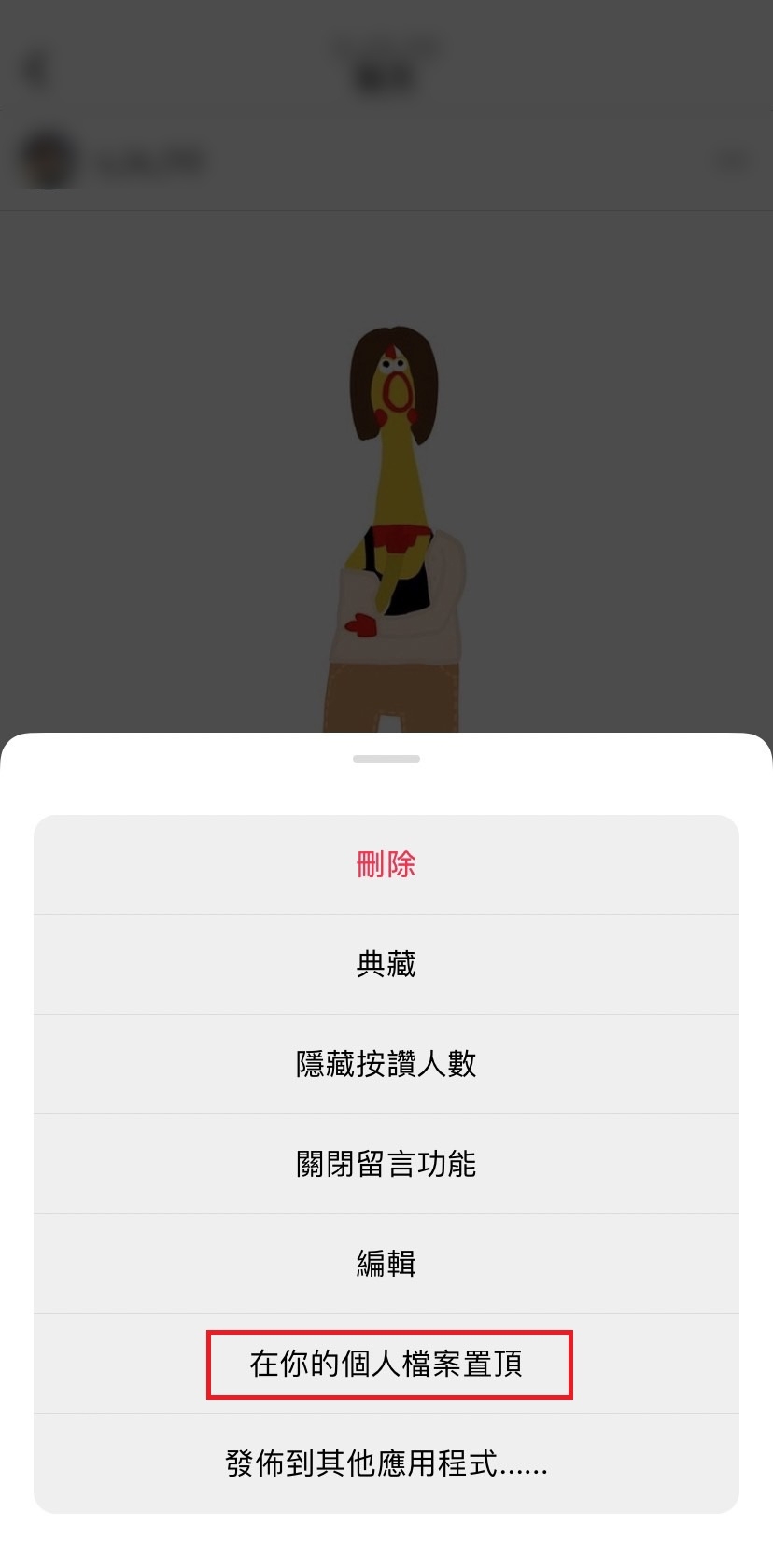 Instagram貼文置頂教學