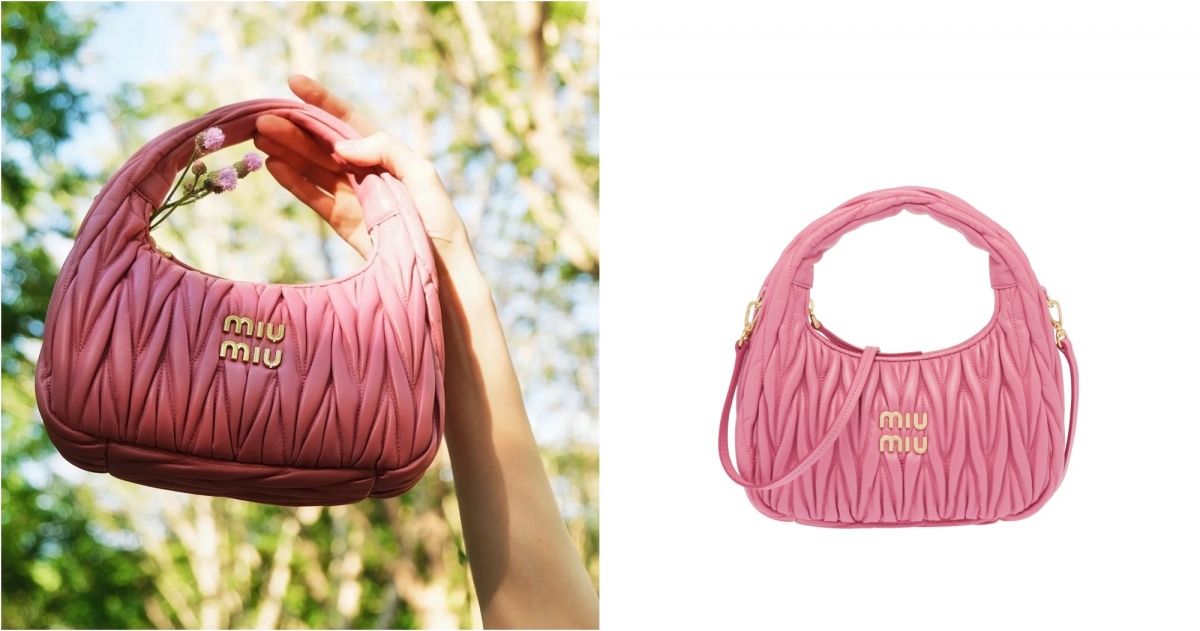 MIUMIU Miu Wander軟皮革手提肩背包，NT$63,000
