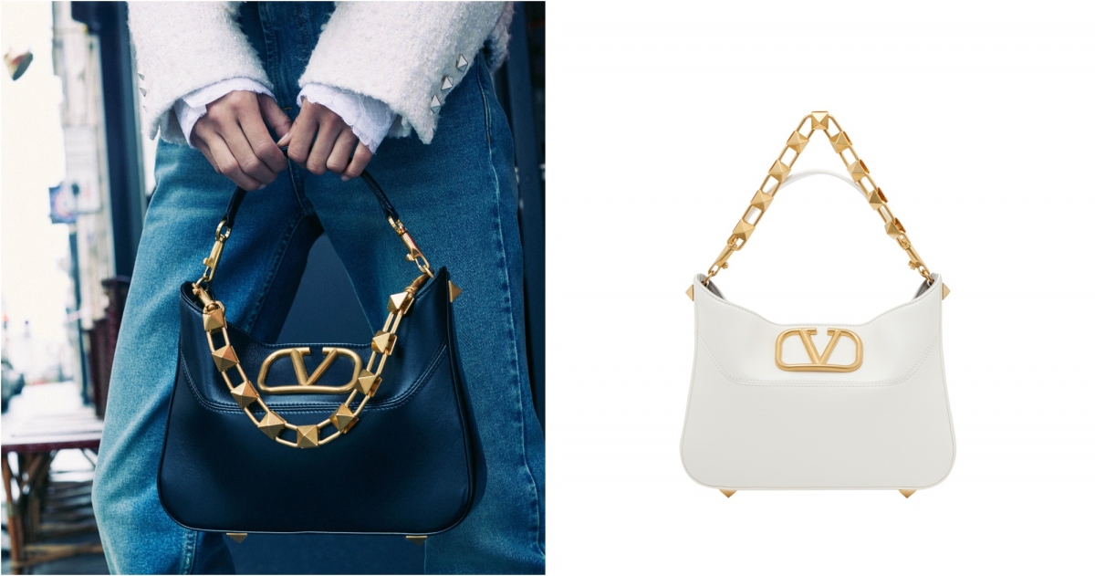 Valentino Garavani Stud Sign Small Hobo,NT$90,500