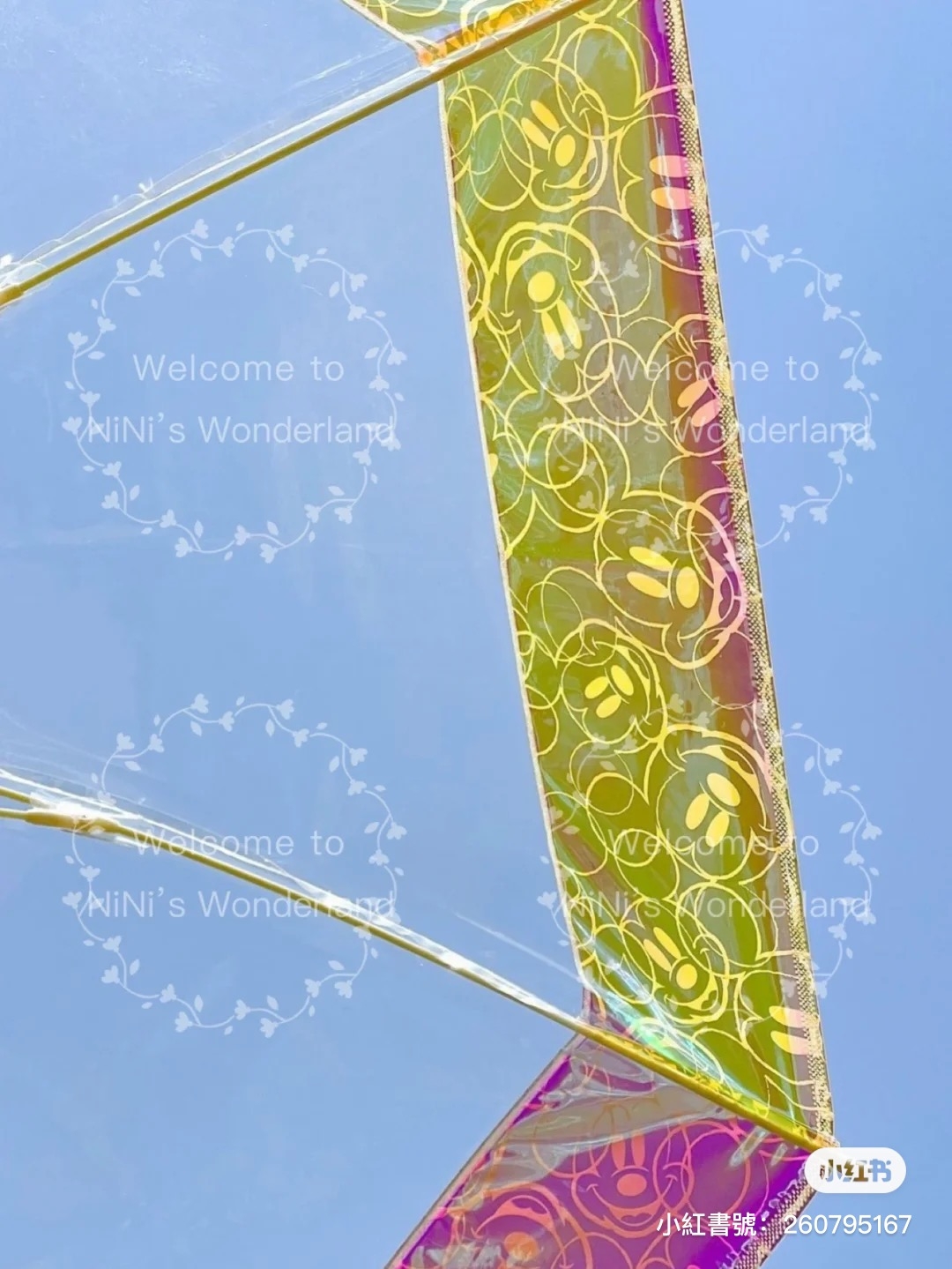 迪士尼透明長柄雨傘