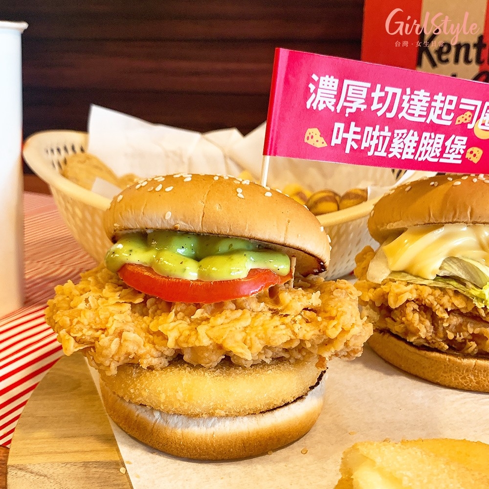 濃厚切達起司圈咔啦雞腿堡