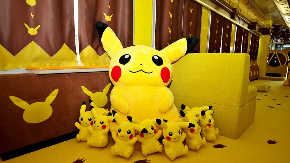 皮卡丘玩偶排列