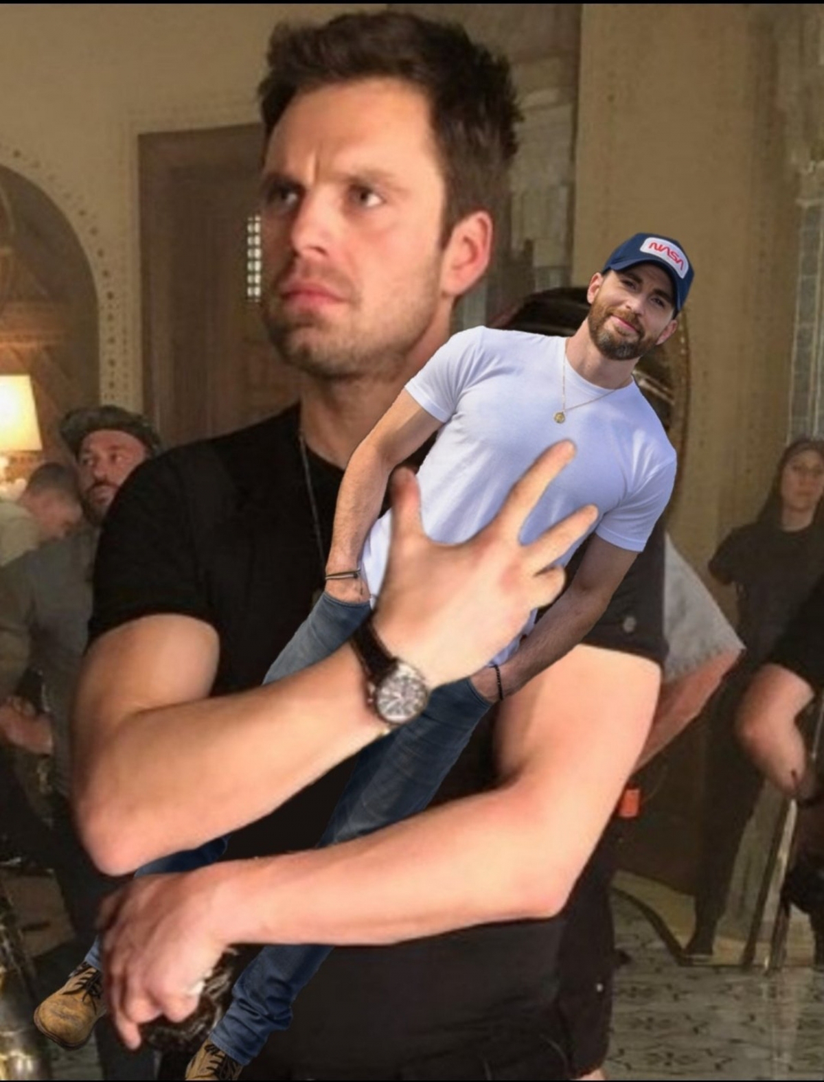 酷寒戰士把心愛的美國隊長抱在懷裡