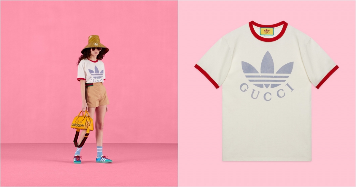 adidas x Gucci聯名系列針織棉T恤