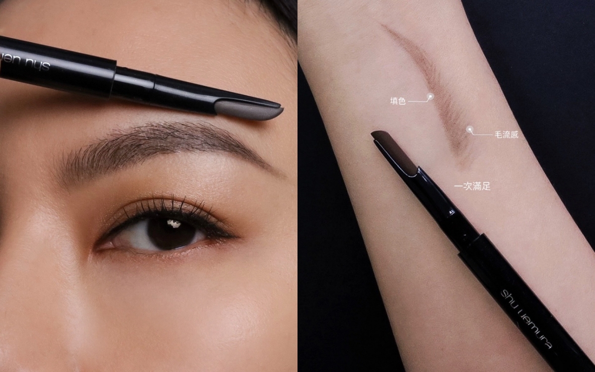 最適合畫眉新手的「全新自動武士刀眉筆」，完全不用削，適合打造自然絲霧眉的原生感毛流和填色！