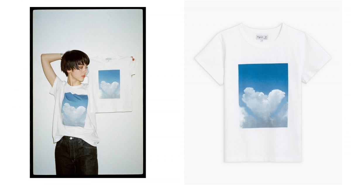 agnès b.心型雲朵相片T恤 NT$4,580
