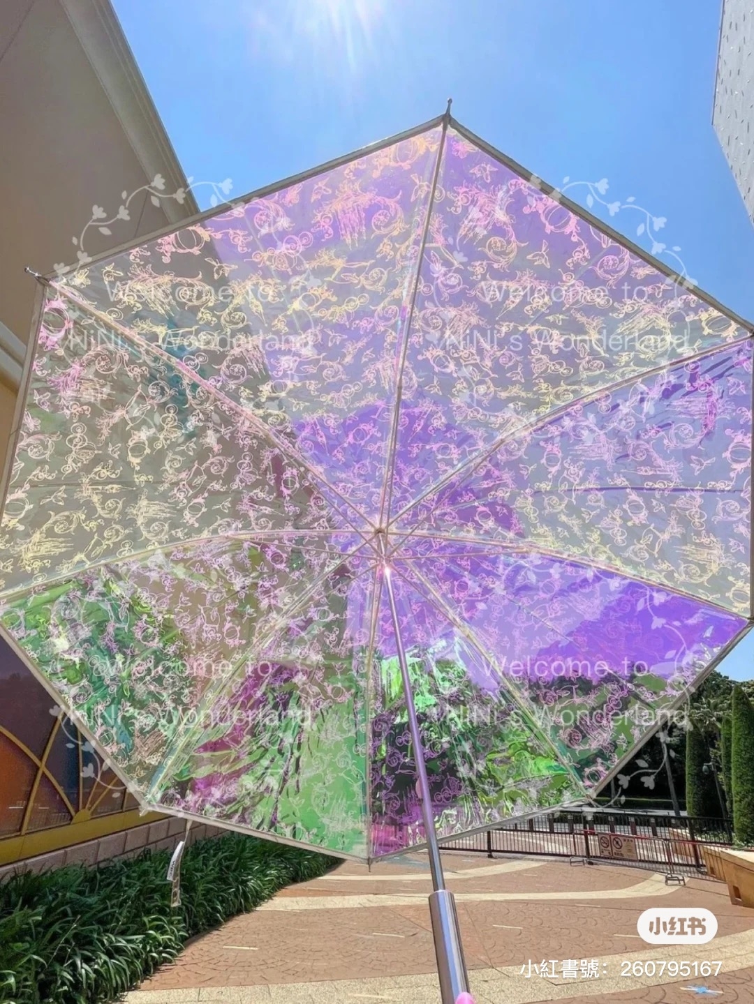 迪士尼透明長柄雨傘