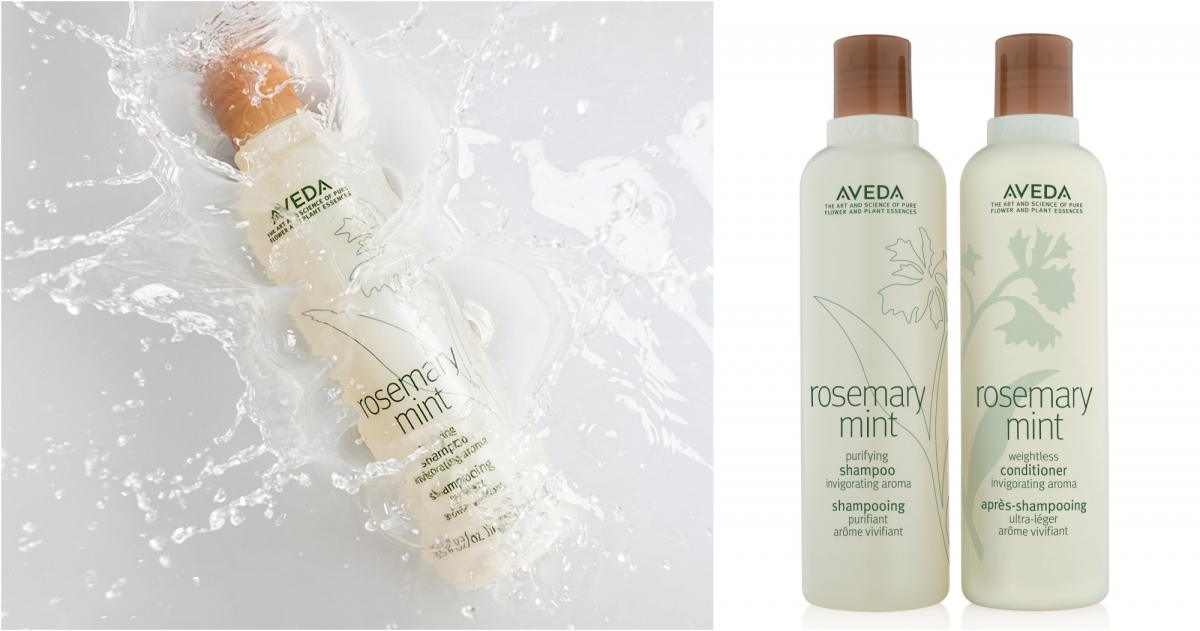 AVEDA迷迭薄荷洗髮精250ml，NT$700_1000ml，NT$2100