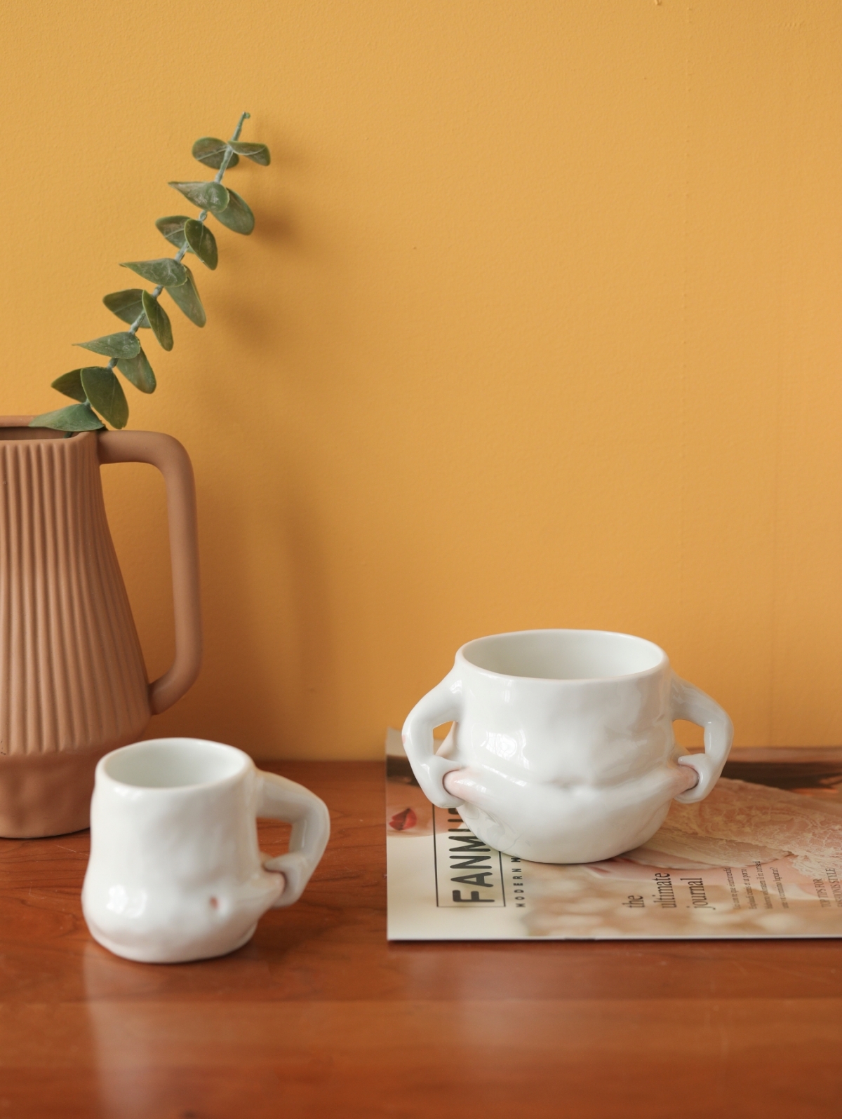 捏肚肚手工陶瓷杯