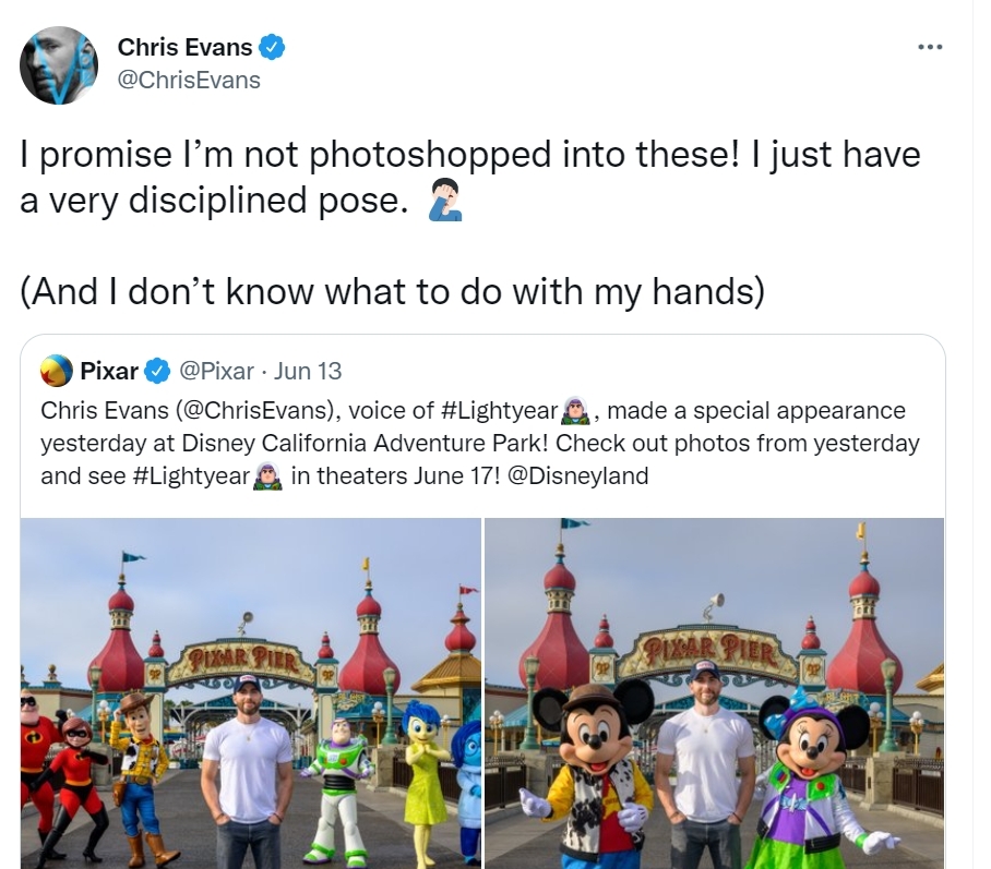 克里斯伊凡趕緊澄清