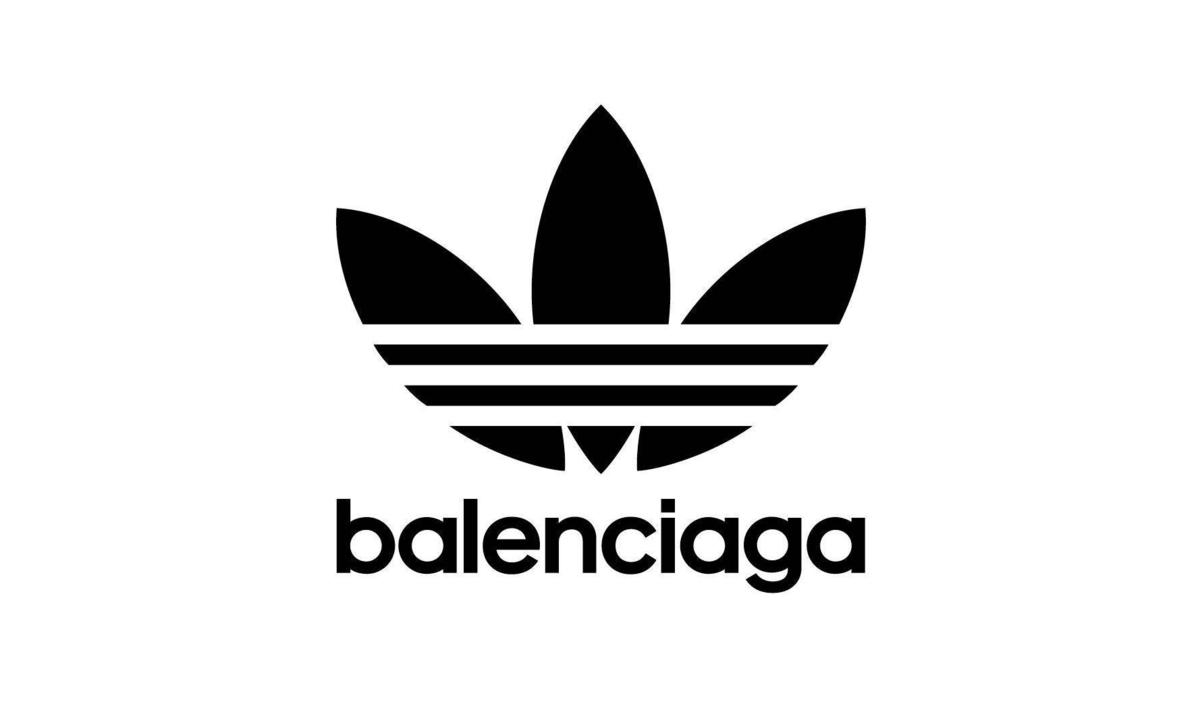adidas × Balenciaga 聯名將兩個品牌的標誌巧妙融合。