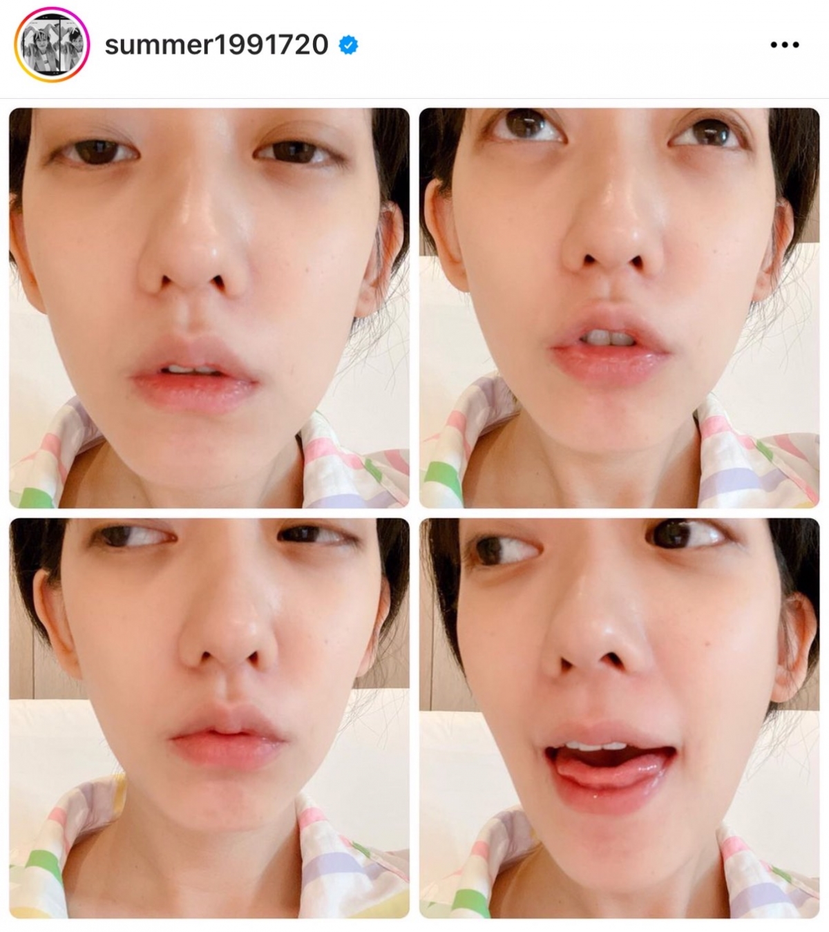 孟耿如模仿女兒表情