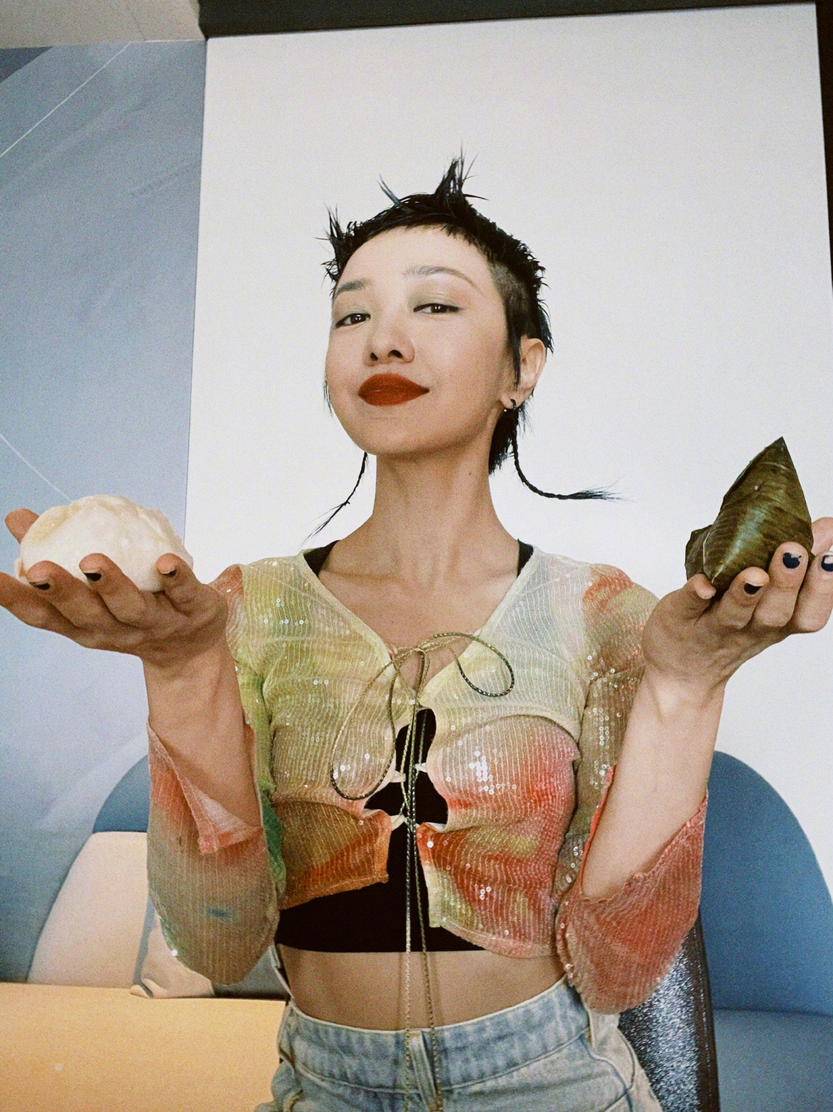 郭采潔今年過端午吃粽子