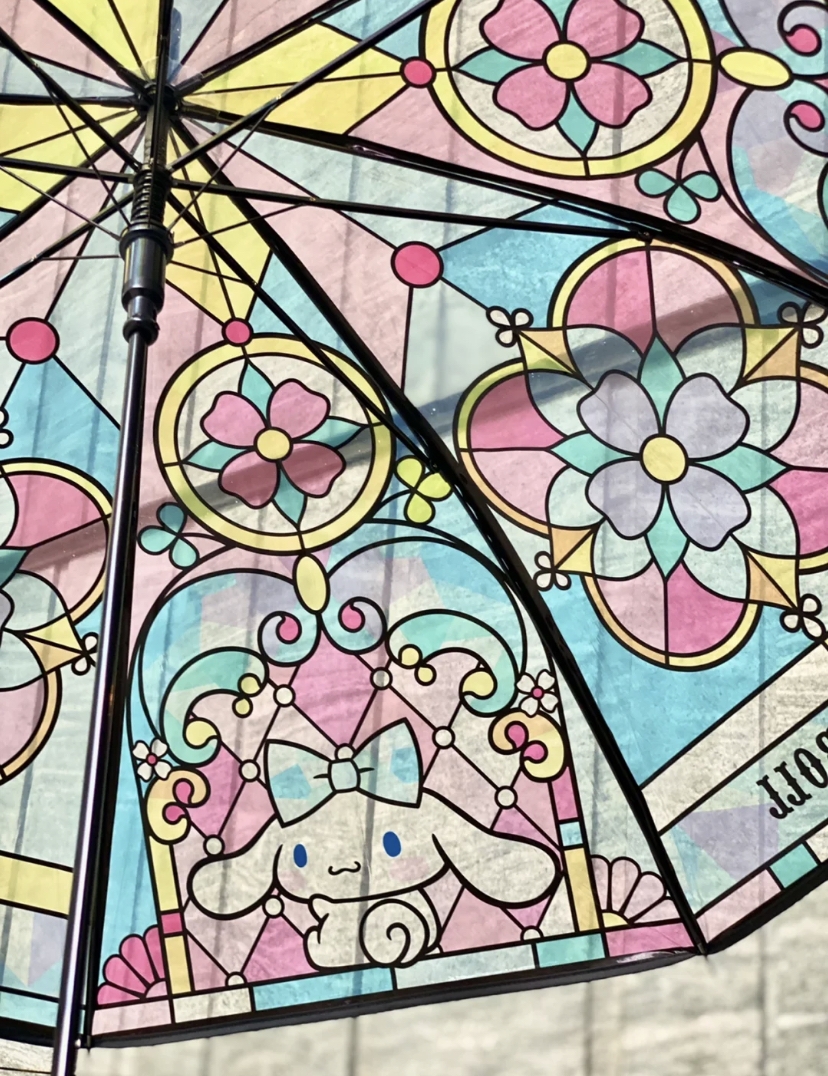 大耳狗彩色玻璃雨傘