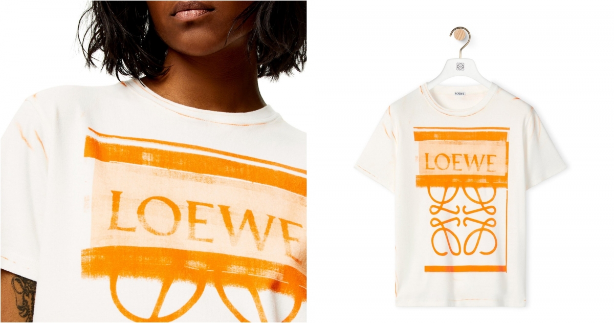 LOEWE Anagram print T-shirt in cotton，£325