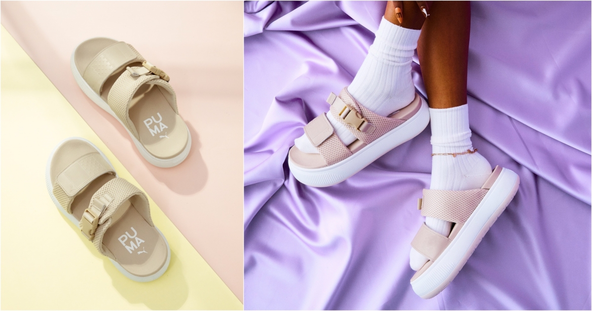 PUMA SUEDE MAYU SANDAL，NT$2,480、PUMA長襪，NT$240