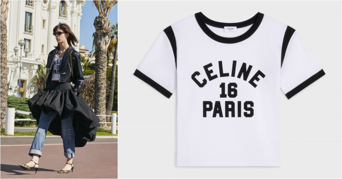 CELINE_緄邊短袖上衣，NT$16,000