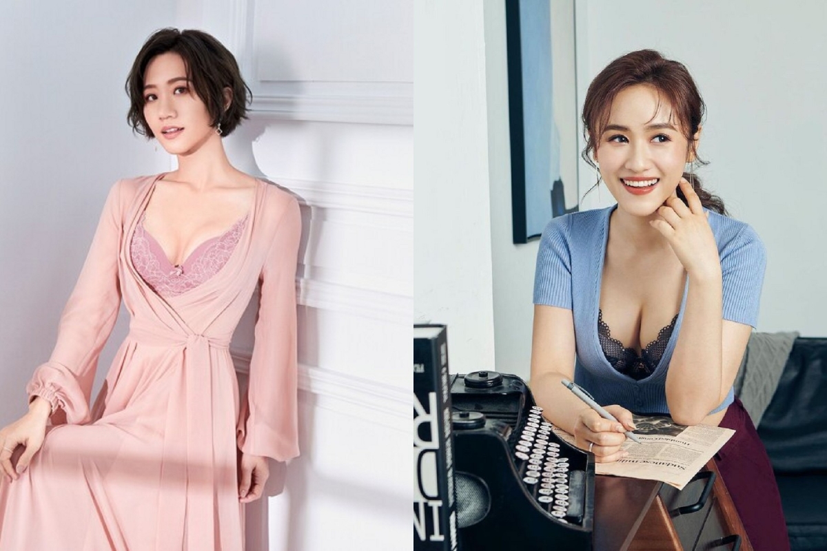 兩人各自代言不同品牌的內衣