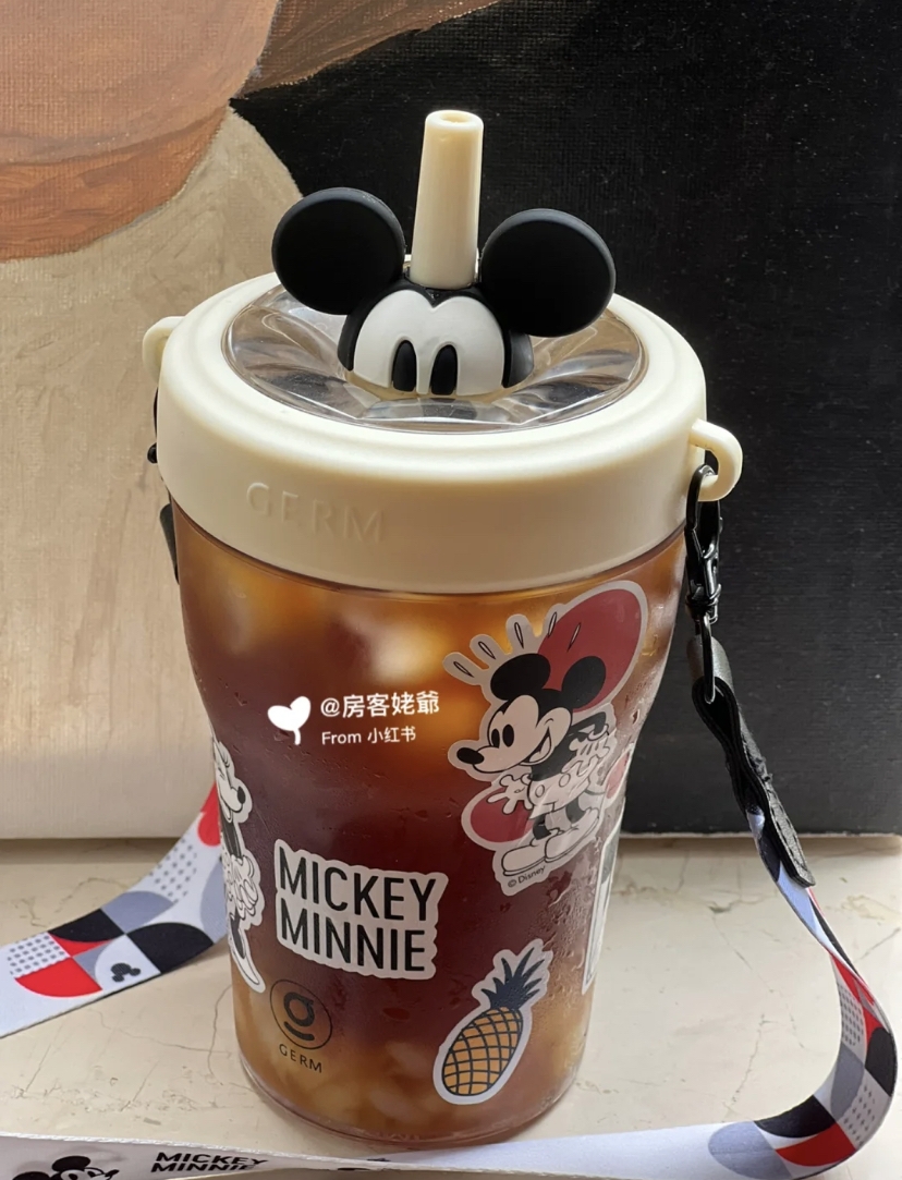 米奇攪拌吸管水杯