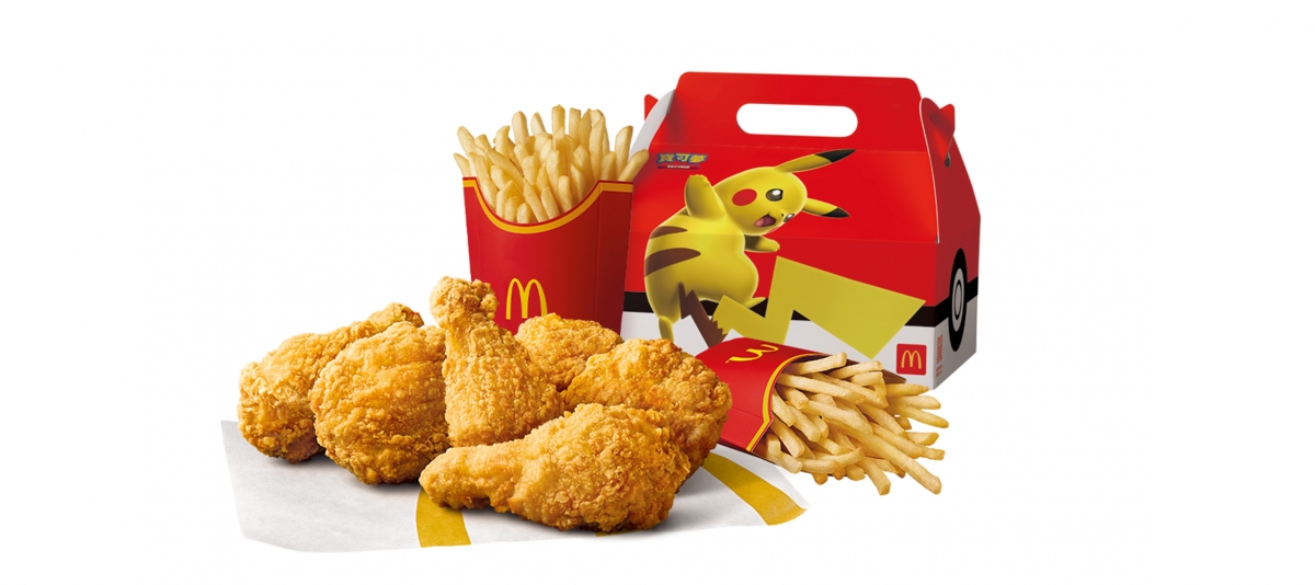 【圖說8】活動期間,購買「(大)麥當勞分享盒」,可獲得皮卡丘搭配快龍的「寶可夢主題