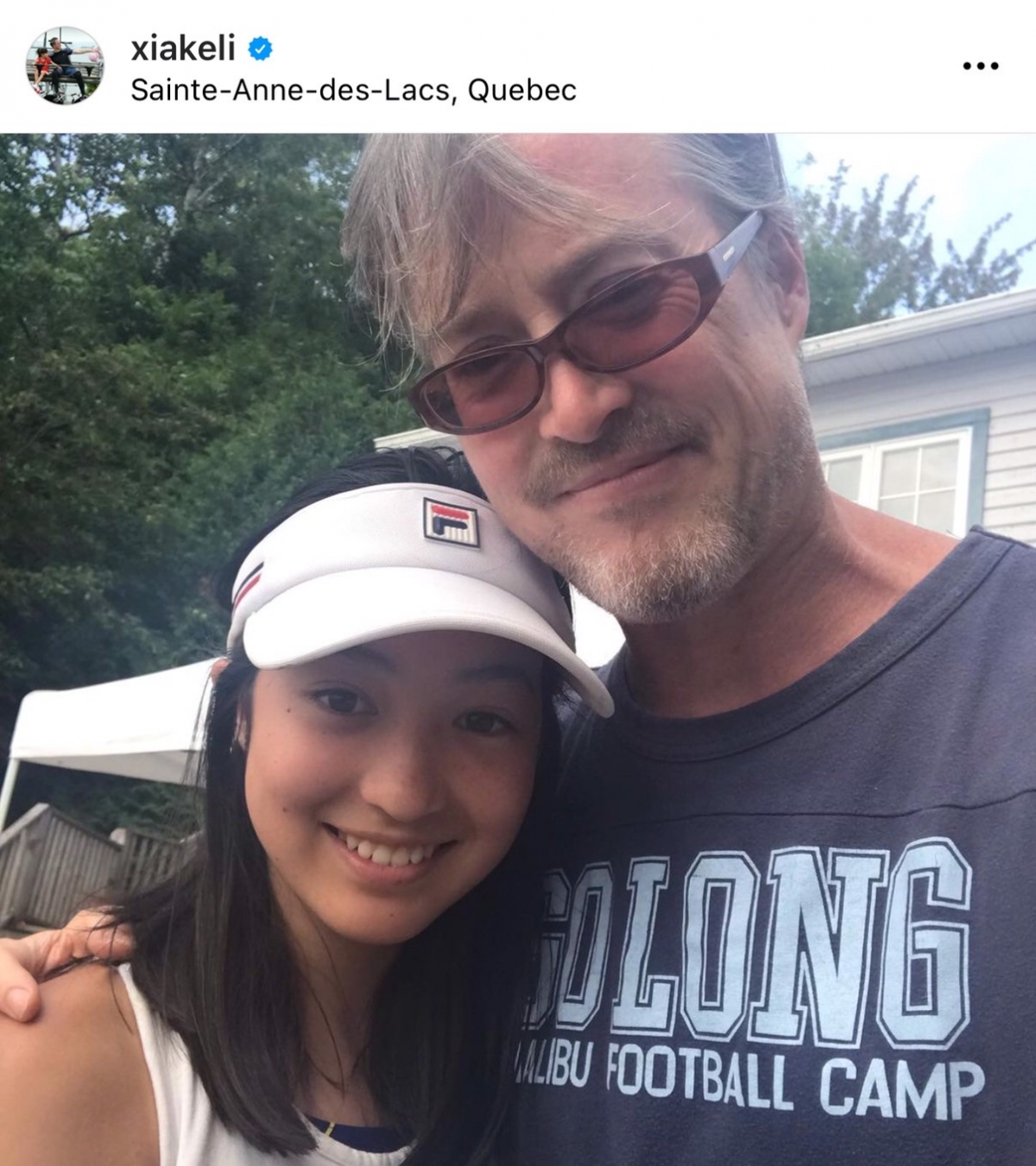 夏天與爸爸合照